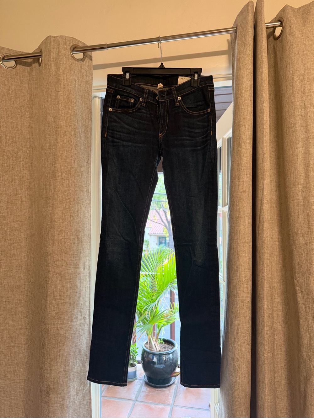 rag & bone Women's Skinny Jeans in Dark blue size 25